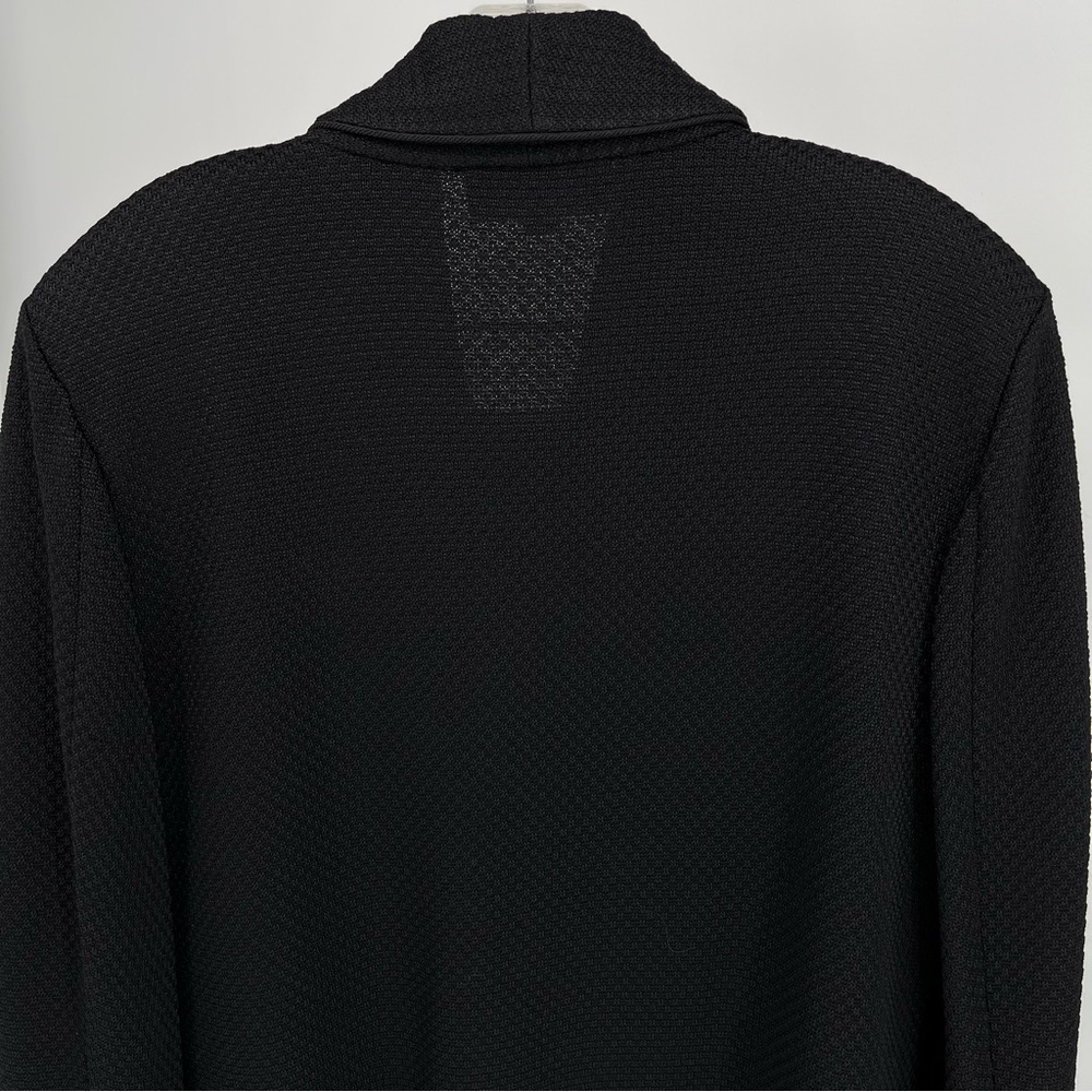 St. John Collection Santana Knit Blazer Suit Set Size 14 Black Gold Buttons - Picture 7 of 11